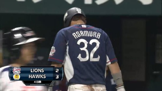 ４回表５森タイムリー浅村本塁死 (3)