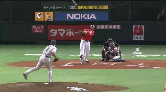 3回裏1柳田2点タイムリー3ベース (4)