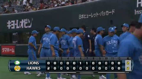 １２回裏５柳田三振 (3)