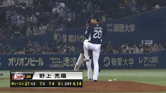 6回裏1野上