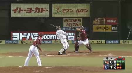 ６回裏４栗山押し出し (2)