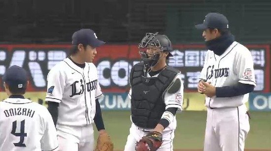 6回表2牧田5回と2人2失点