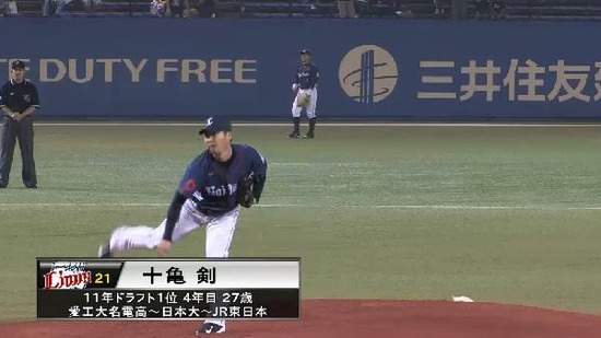 １回裏１十亀