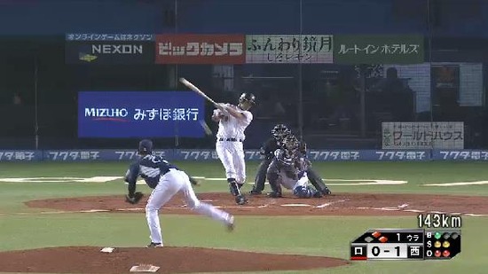 １回裏３福浦セカンドゴロ無失点 (2)