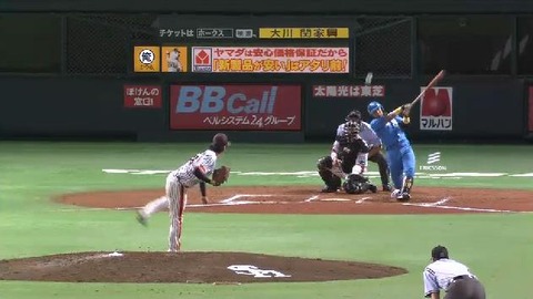 ７回表１林崎浅村連続ヒット (2)