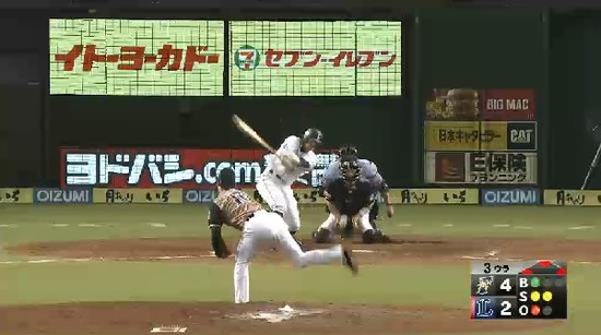 3回裏5栗山三振 (1)