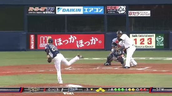 ３回裏４中島押し出しフォアボール (1)