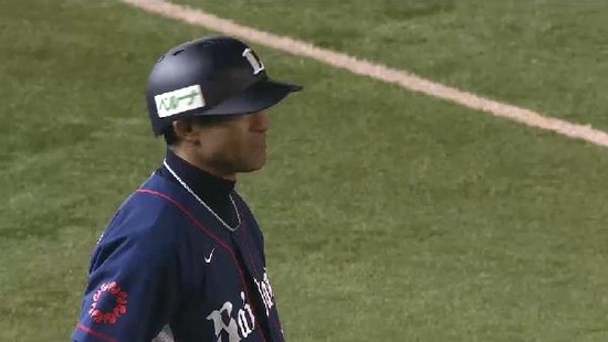 ６回表３奈良原コーチ守備妨害 (2)