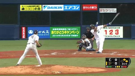 ３回裏２ペーニャ三振