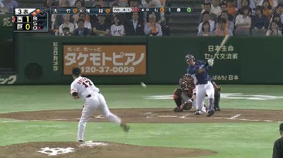 ３回表４浅村投手ゴロ (1)