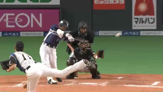 ４回表１栗山チーム初ヒット (2)