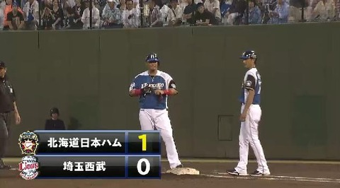 ３回表１中田タイムリーヒット (1)