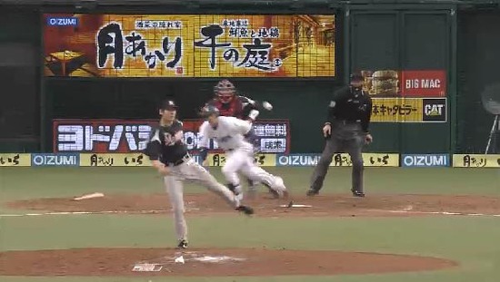 ５回裏１炭谷内野安打