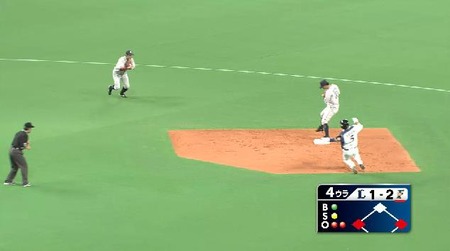 ４回裏３野上 (1)