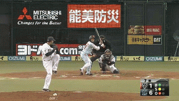 7回表２変化球でゴロ