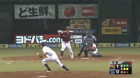 5回表3松井併殺 (1)