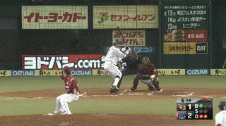 ６回裏２栗山タイムリー (1)