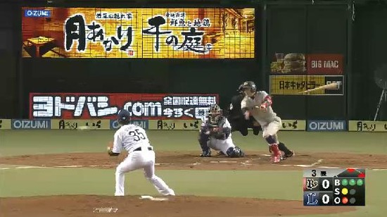 3回表2安達二塁ゴロ