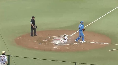 1回表3長谷川犠牲フライ (1)