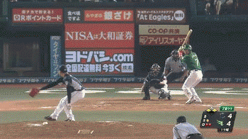 ７回裏１ツーアウト１塁３塁高橋VS稼頭央 (1)