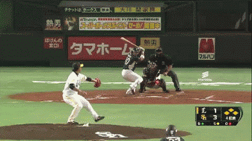 ４回表５森タイムリー浅村本塁死 (1)