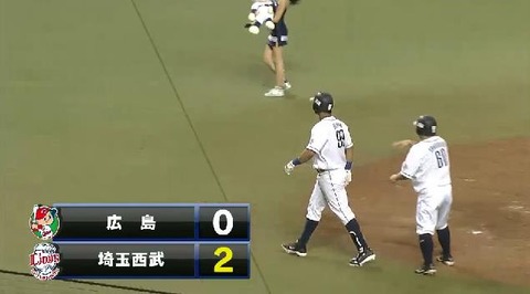 ４回裏１メヒア２ラン (2)