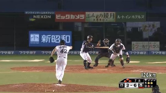 ７回表４大崎三振 (2)