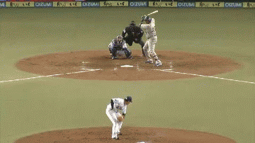 4回表2ブランコ三振