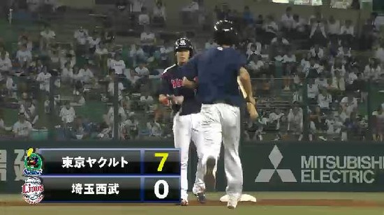 3回表3山田走者一掃3点タイムリー2ベース牧田KO (6)