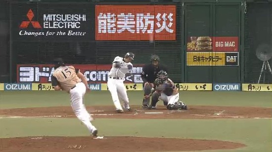 6回裏1西川エラー暴投秋山ポテン1点 (2)