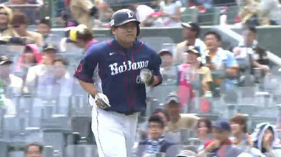１回表３おかわり投手ゴロホームゲッツー (3)