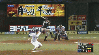 ９回表５代打福浦セカンドゴロ (1)