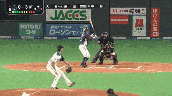 ６回表２栗山タイムリー脇谷負傷 (1)