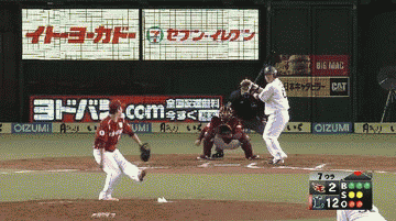 7回裏1浅村2ベースおかわりタイムリー