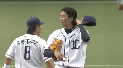 ７回表２和田平田連続フォアボール