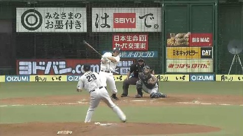 ４回裏１渡辺ヒット、炭谷四球、秋山タイムリー (2)