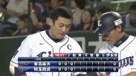 ３回裏４栗山