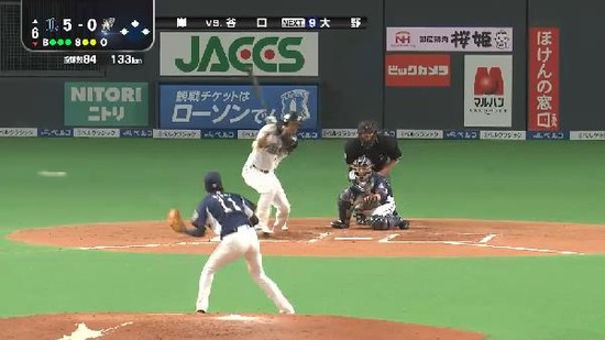 ６回裏１谷口チーム初ヒット (2)