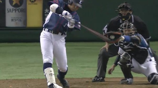 9回表1栗山三振