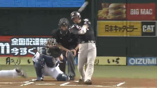 1回表１清田先頭打者HR (3)