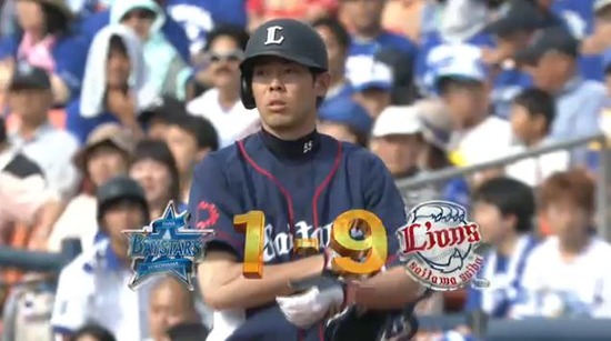 ７回表５秋山２点タイムリーヒット (1)