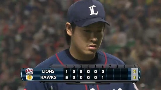 ６回裏３牧田６回３失点 (2)