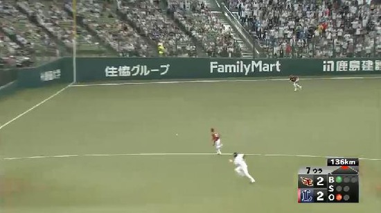 ７回裏３栗山ヒット１塁３塁 (2)