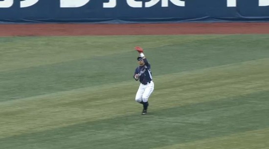 １回裏３筒香レフトフライ (2)