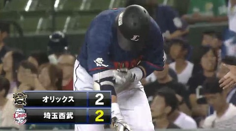 ７回裏２栗山タイムリーおかわり三振 (1)