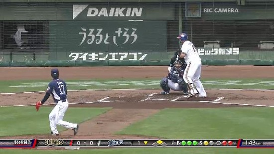 1回裏2ヒットとフォアボールで1塁2塁 (2)