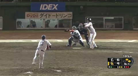 ９回裏今宮三振
