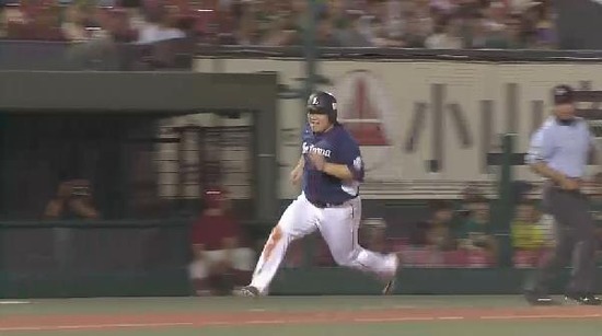 ３回表１中村フォアボール栗山タイムリー (3)