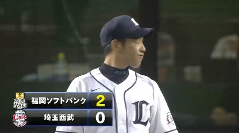 ３回表１柳田盗塁長谷川タイムリー (1)