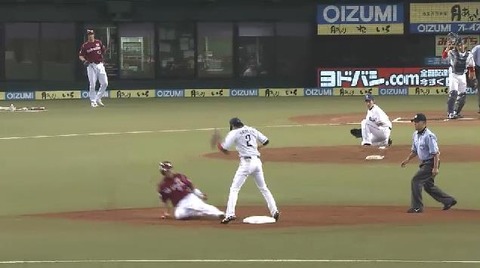 1回表1松井ヒット藤田盗塁